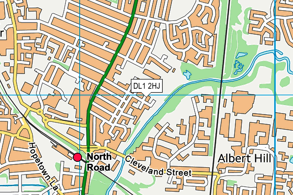 DL1 2HJ map - OS VectorMap District (Ordnance Survey)