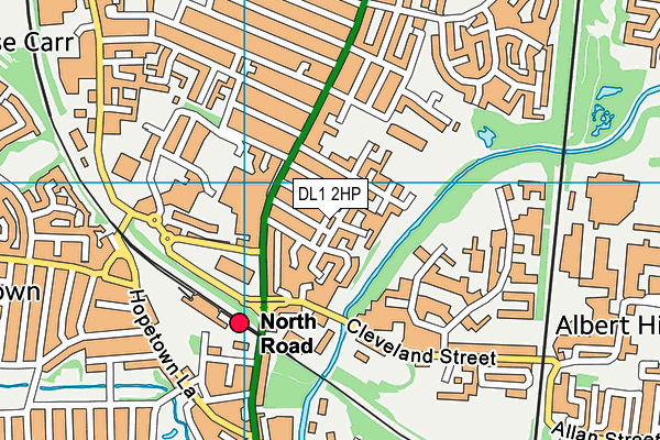 DL1 2HP map - OS VectorMap District (Ordnance Survey)