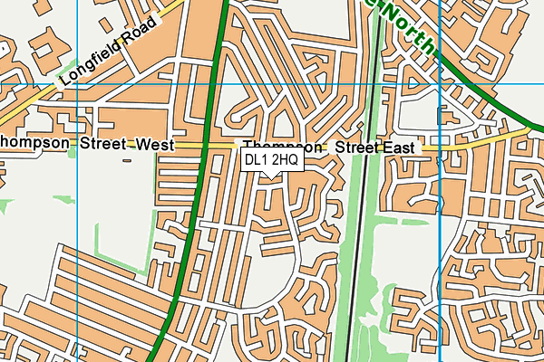 DL1 2HQ map - OS VectorMap District (Ordnance Survey)