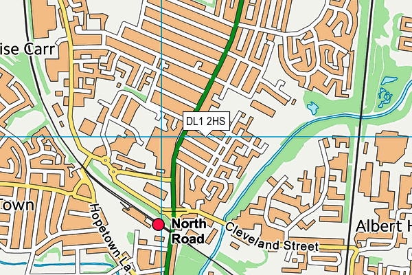 DL1 2HS map - OS VectorMap District (Ordnance Survey)