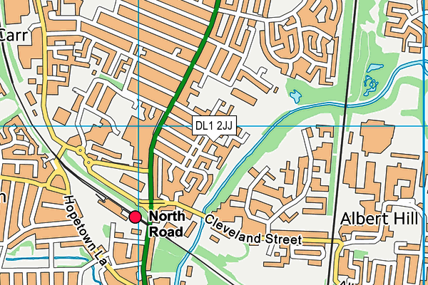 DL1 2JJ map - OS VectorMap District (Ordnance Survey)