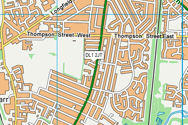 DL1 2JT map - OS VectorMap District (Ordnance Survey)