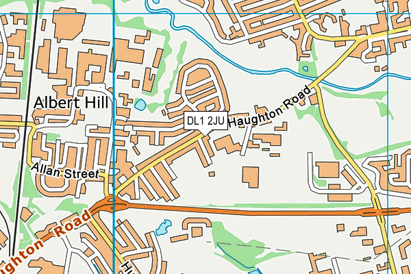 DL1 2JU map - OS VectorMap District (Ordnance Survey)