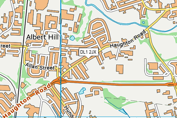 DL1 2JX map - OS VectorMap District (Ordnance Survey)