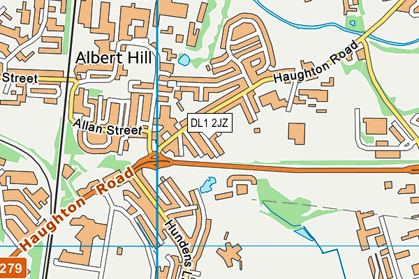 DL1 2JZ map - OS VectorMap District (Ordnance Survey)