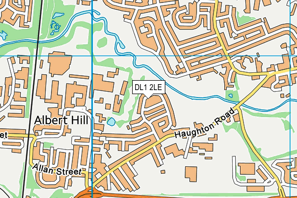 DL1 2LE map - OS VectorMap District (Ordnance Survey)