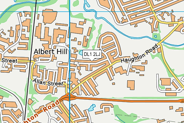 DL1 2LJ map - OS VectorMap District (Ordnance Survey)