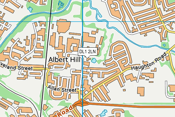 DL1 2LN map - OS VectorMap District (Ordnance Survey)