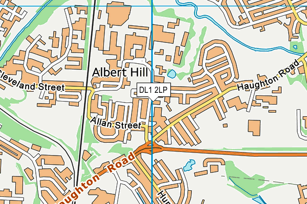 DL1 2LP map - OS VectorMap District (Ordnance Survey)