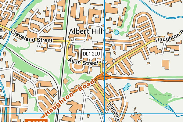 DL1 2LU map - OS VectorMap District (Ordnance Survey)