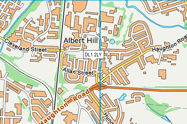 DL1 2LY map - OS VectorMap District (Ordnance Survey)