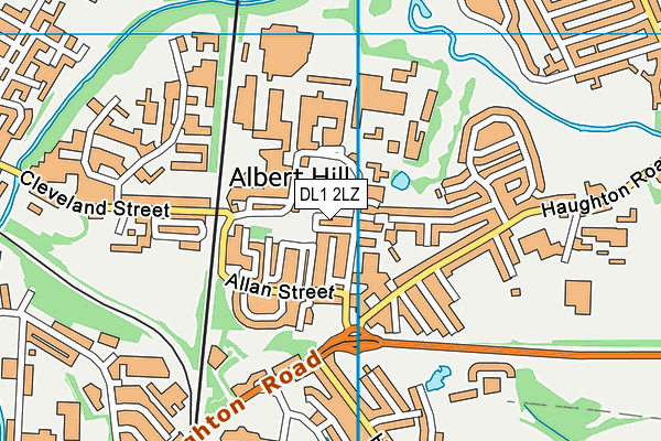 DL1 2LZ map - OS VectorMap District (Ordnance Survey)
