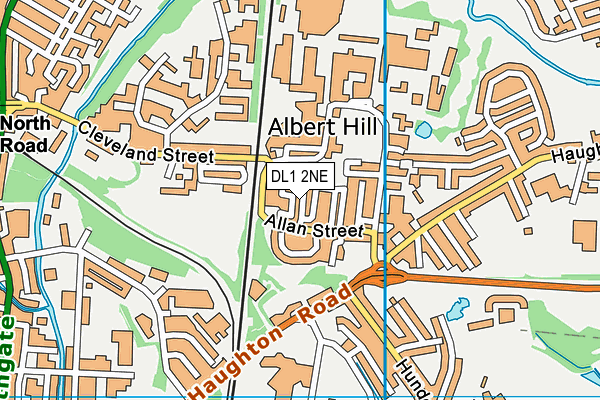 DL1 2NE map - OS VectorMap District (Ordnance Survey)