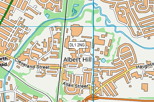 Gurney Pease Academy  map (DL1 2NG) - OS VectorMap District (Ordnance Survey)