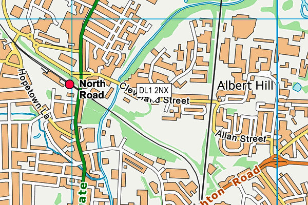 DL1 2NX map - OS VectorMap District (Ordnance Survey)