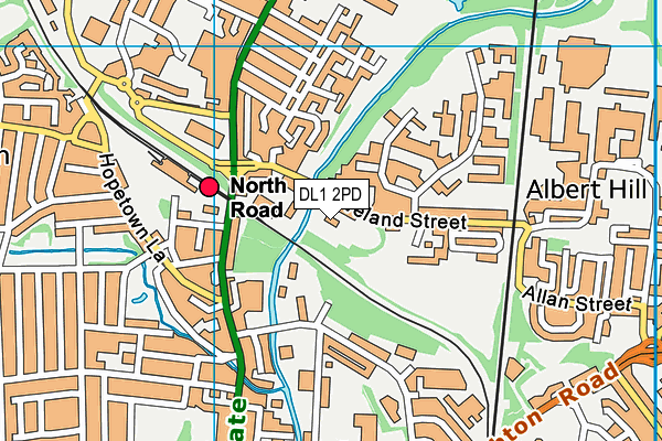 DL1 2PD map - OS VectorMap District (Ordnance Survey)