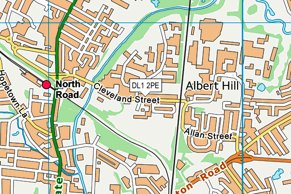 DL1 2PE map - OS VectorMap District (Ordnance Survey)