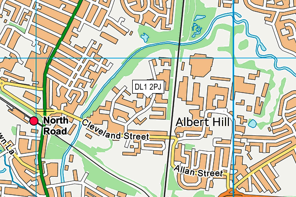 DL1 2PJ map - OS VectorMap District (Ordnance Survey)