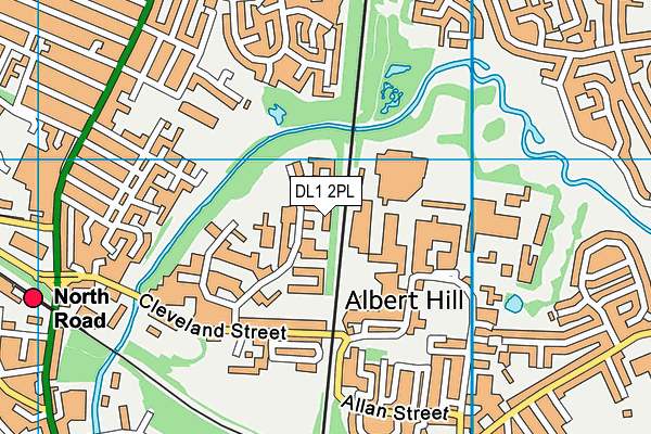 DL1 2PL map - OS VectorMap District (Ordnance Survey)