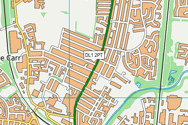 DL1 2PT map - OS VectorMap District (Ordnance Survey)