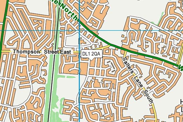 DL1 2QA map - OS VectorMap District (Ordnance Survey)