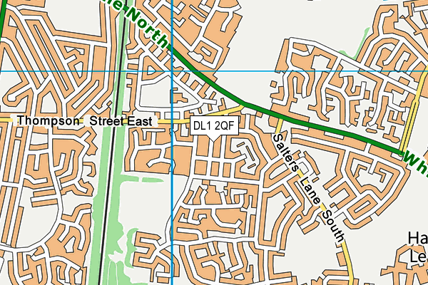 DL1 2QF map - OS VectorMap District (Ordnance Survey)