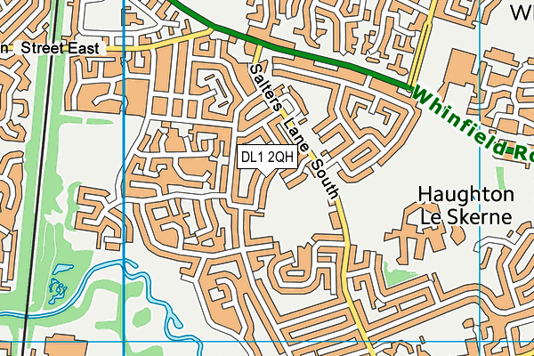DL1 2QH map - OS VectorMap District (Ordnance Survey)