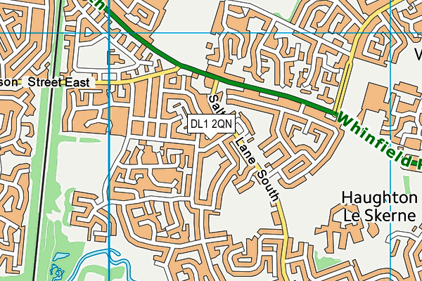 DL1 2QN map - OS VectorMap District (Ordnance Survey)