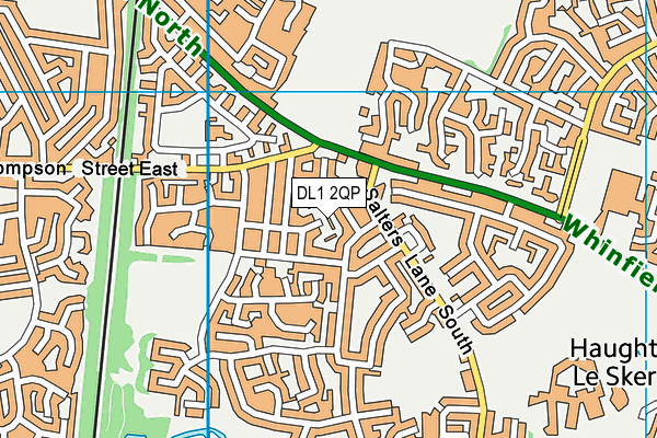 DL1 2QP map - OS VectorMap District (Ordnance Survey)