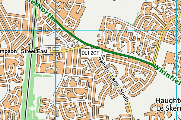 DL1 2QT map - OS VectorMap District (Ordnance Survey)