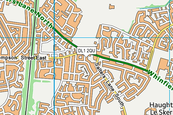 DL1 2QU map - OS VectorMap District (Ordnance Survey)