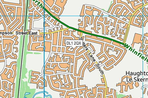 DL1 2QX map - OS VectorMap District (Ordnance Survey)