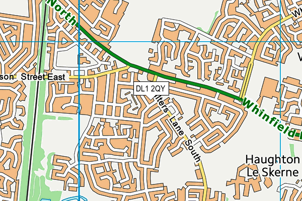 DL1 2QY map - OS VectorMap District (Ordnance Survey)