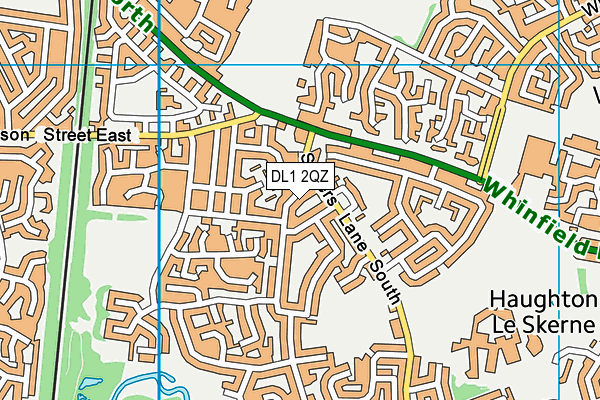 DL1 2QZ map - OS VectorMap District (Ordnance Survey)