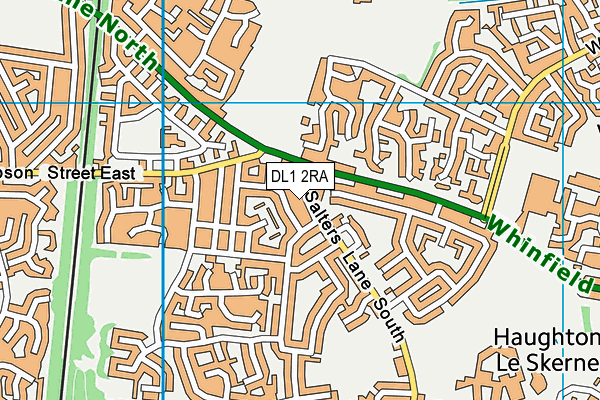 DL1 2RA map - OS VectorMap District (Ordnance Survey)