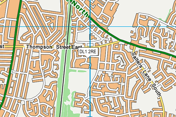 DL1 2RE map - OS VectorMap District (Ordnance Survey)