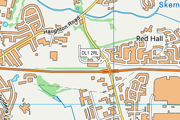 DL1 2RL map - OS VectorMap District (Ordnance Survey)