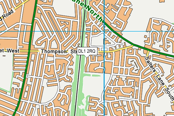 DL1 2RQ map - OS VectorMap District (Ordnance Survey)