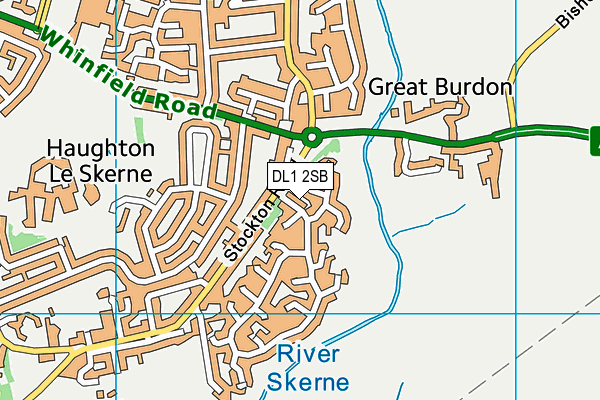 DL1 2SB map - OS VectorMap District (Ordnance Survey)