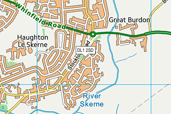 DL1 2SD map - OS VectorMap District (Ordnance Survey)