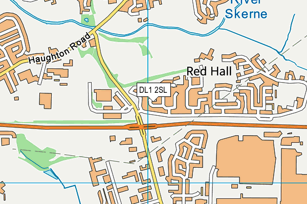 DL1 2SL map - OS VectorMap District (Ordnance Survey)