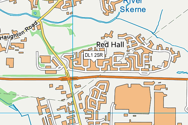 DL1 2SR map - OS VectorMap District (Ordnance Survey)