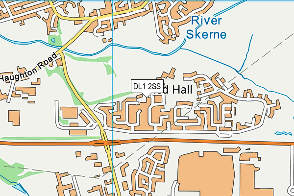 DL1 2SS map - OS VectorMap District (Ordnance Survey)