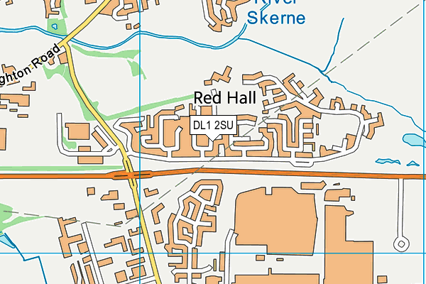 DL1 2SU map - OS VectorMap District (Ordnance Survey)