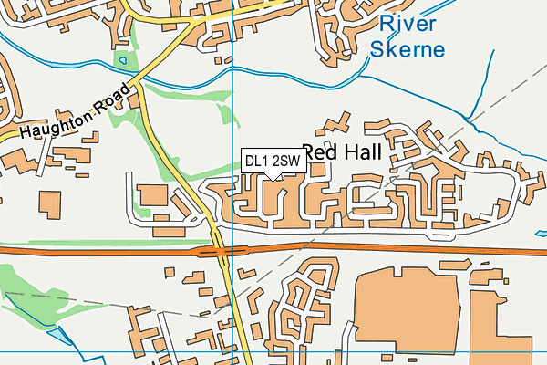 DL1 2SW map - OS VectorMap District (Ordnance Survey)