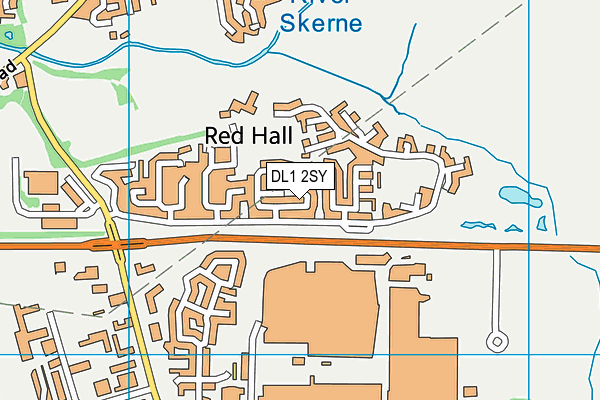 DL1 2SY map - OS VectorMap District (Ordnance Survey)