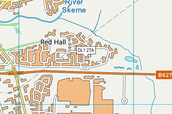 DL1 2TA map - OS VectorMap District (Ordnance Survey)