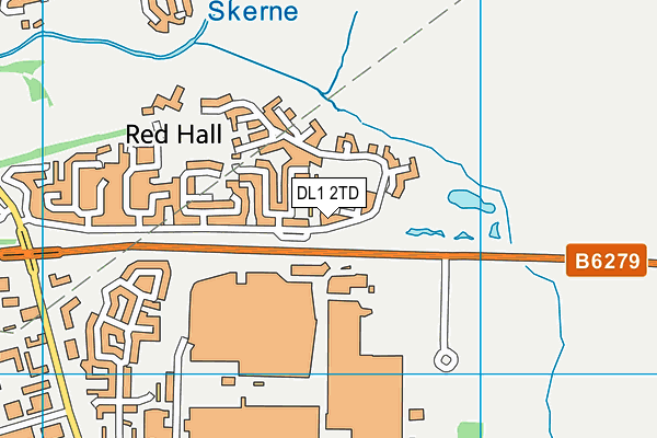 DL1 2TD map - OS VectorMap District (Ordnance Survey)
