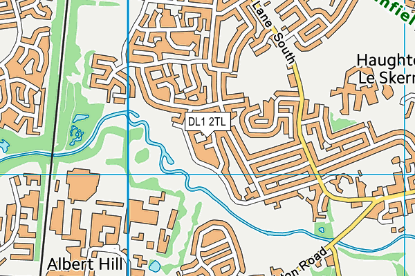 DL1 2TL map - OS VectorMap District (Ordnance Survey)