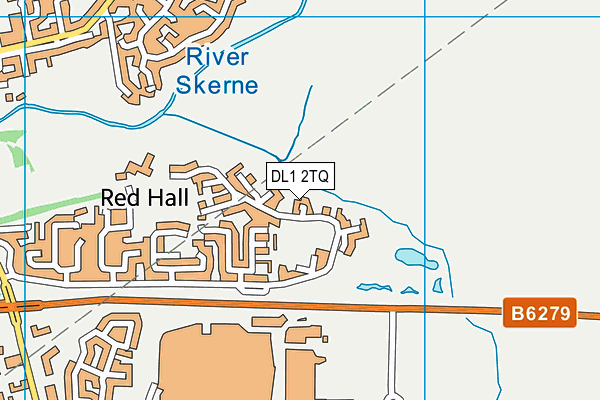DL1 2TQ map - OS VectorMap District (Ordnance Survey)